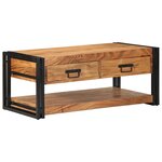vidaXL Table basse 90x50x38 cm bois massif acacia