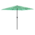 vidaXL Parasol de jardin avec mât en acier vert 248x248x248 cm