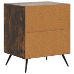 vidaXL Cabinet de chevet 2 pc Chêne fumé 43 x 34 5 x 50 cm