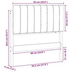 vidaXL Tête de lit capitonnée Brun et gris foncé 90 cm Pin massif