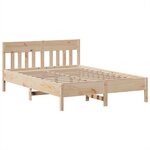 vidaXL Cadre de lit sans matelas 140x190 cm bois de pin massif
