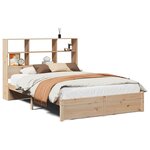 vidaXL Lit bibliothèque sans matelas 140x190 cm bois de pin massif