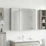 vidaXL Armoire Miroir de Salle de Bain Gris Sonoma 100 x 14 5 x 70 cm