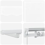 vidaXL Auvent Manuel Rétractable avec LED Blanc 400x300 cm