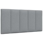 vidaXL Cadre de lit sans matelas gris clair 100x200 cm tissu