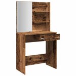 vidaXL Coiffeuse avec miroir vieux bois 74 5x40x141 cm