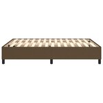 vidaXL Cadre de lit sans matelas marron foncé 140x190 cm tissu