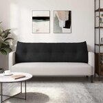 vidaXL Coussin de Dos Noir 160 x 24 x 50 cm tissu