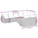 vidaXL Salon de jardin avec coussins 9 Pièces beige résine tressée