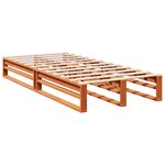 vidaXL Lit bibliothèque sans matelas cire marron 90x190 cm pin massif