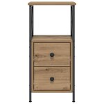 vidaXL Table de chevet chêne artisanal 34x35 5x70 cm bois d'ingénierie