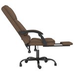 vidaXL Fauteuil de massage inclinable de bureau Marron Tissu