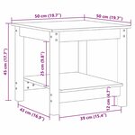 vidaXL Table basse Marron cire 50 x 50 x 45 cm Bois massif en pin