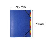 Trieur agrafé avec élastiques 12 compartiments - Couleurs Aléatoires x 8 EXACOMPTA