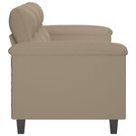 vidaXL Canapé à 3 places Taupe 180 cm Tissu microfibre