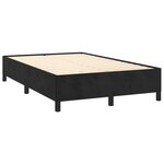 vidaXL Sommier à lattes de lit et matelas LED noir 120x190 cm velours