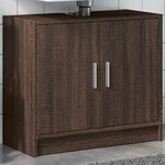vidaXL Armoire d'évier chêne marron 63x29x55 cm bois d'ingénierie