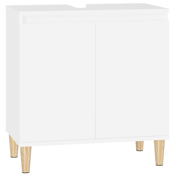 vidaXL Meuble d'évier blanc 58x33x60 cm bois d'ingénierie