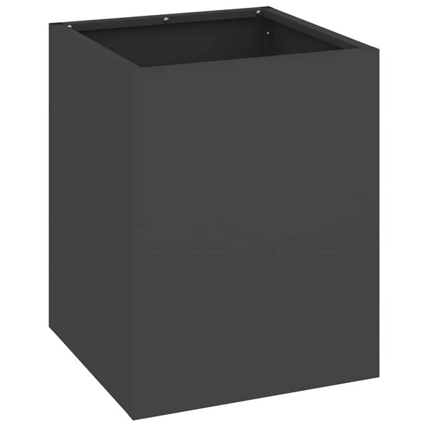 vidaXL Cache-pot de jardin Noir 32 x 32 x 40 cm Acier laminé à froid