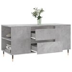 vidaXL Table basse gris béton 102x44 5x50 cm bois d'ingénierie