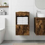 vidaXL Armoire de salle de bain Chêne fumé 30 x 35 x 50 cm