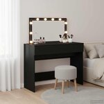 vidaXL Table de Toilette avec tiroir Chêne noir 100 x 40 x 120 cm