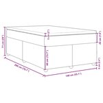 vidaXL Sommier à lattes de lit avec matelas Gris clair 140x200cm Tissu