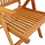 vidaXL Chaises de jardin pliables lot de 2 Bois d'eucalyptus massif
