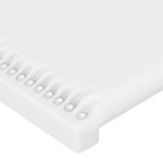 vidaXL Tête de lit à LED Blanc 147x16x118/128 cm Similicuir