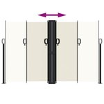 vidaXL Auvent latéral rétractable crème 160x1000 cm