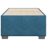 vidaXL Cadre de lit bleu 90x190 cm velours