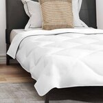 vidaXL Duvet d'été avec oreiller 2 Pièces Blanc 135 x 200 cm Microfibre