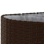 vidaXL Salon de jardin 4 Pièces avec coussins marron résine tressée