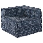 vidaXL Coussin 3 Pièces Bleu 70 x 70 x 54 cm Polyester