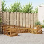 vidaXL Ensemble de canapé d'angle 9 Pièces Naturel
