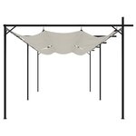 vidaXL Pergola avec toit rétractable crème 589x292x230 cm