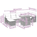 vidaXL Ensemble de canapé de jardin 8 Pièces Beige Poly rotin