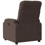 vidaXL Fauteuil inclinable de massage marron tissu microfibre