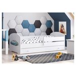 Lit enfant LUK BAR+SZU 140x70 POLICE tiroir de rangement avec matelas