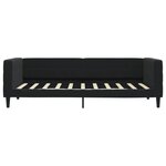 vidaXL Lit de jour avec gigogne et tiroirs noir 90x190 cm velours