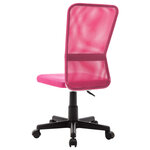 Chaise fauteuil siège de bureau informatique étude Rose 44 x 52 x 100 cm tissu en maille rose 02_0024057