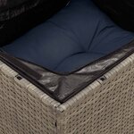 vidaXL Salon de jardin 9 Pièces avec coussins gris résine tressée