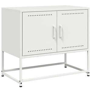 vidaXL Meuble TV blanc 68 5x39x60 5 cm acier