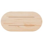 vidaXL Dessus de table blanc 60x30x2 5 cm bois de pin massif ovale