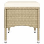 vidaXL Ensemble à manger de jardin 5 Pièces Résine tressée Beige