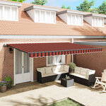vidaXL Auvent Rétractable orange et marron 500 × 300 cm