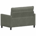 vidaXL Canapé Gris clair 126 x 81 x 87 5 cm Tissu