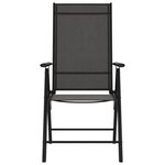 vidaXL Chaises de jardin pliables lot de 6 Textilène Noir