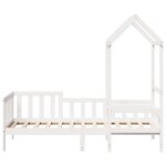 vidaXL Lit de jour avec toit blanc 90x190 cm bois de pin massif