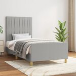 vidaXL Cadre de lit sans matelas gris clair 90x190 cm tissu